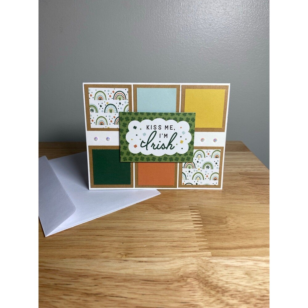 Handmade St. Patrick’s Day Blank Greeting Card A2 & Envelope